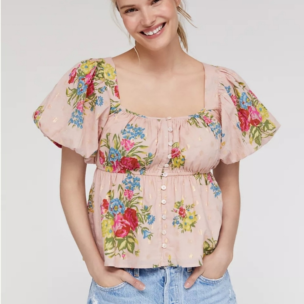 NWOT love the label Rosette Babydoll blouse